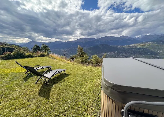 L'aiglon Valais - Vue, Confort, Jacuzzi Chalé *