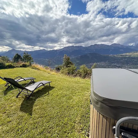 L'aiglon Valais - Vue, Confort, Jacuzzi Alpehytte *